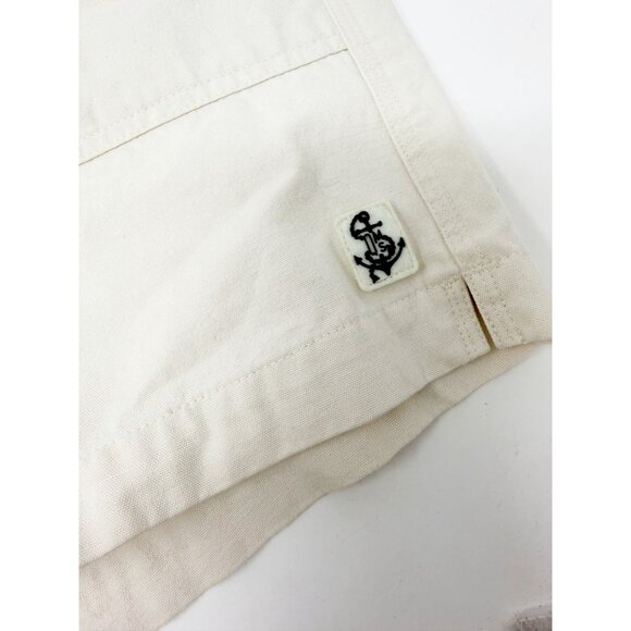 Quaker Marine Supply Womens Belted Utility Shorts Cotton Off White Medium - Picture 7 of 7